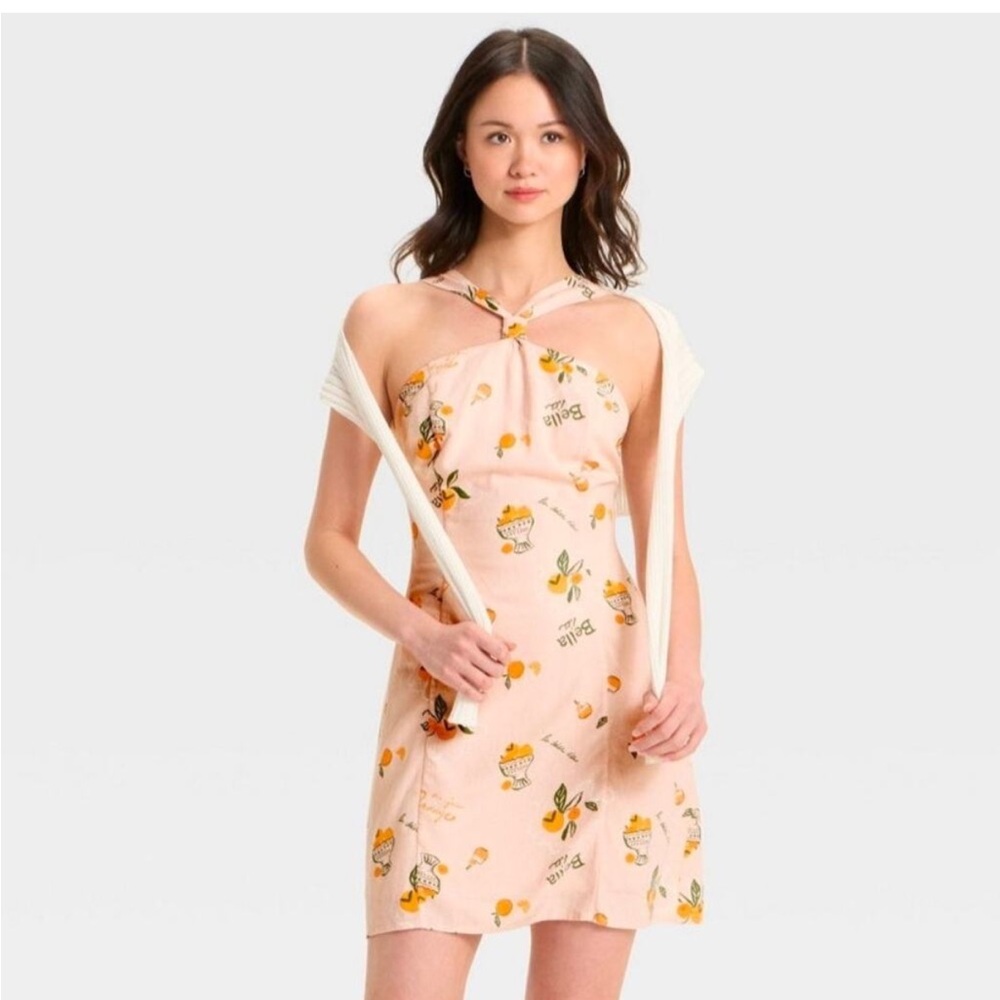 Wild Fable Peach Floral Mini Dress